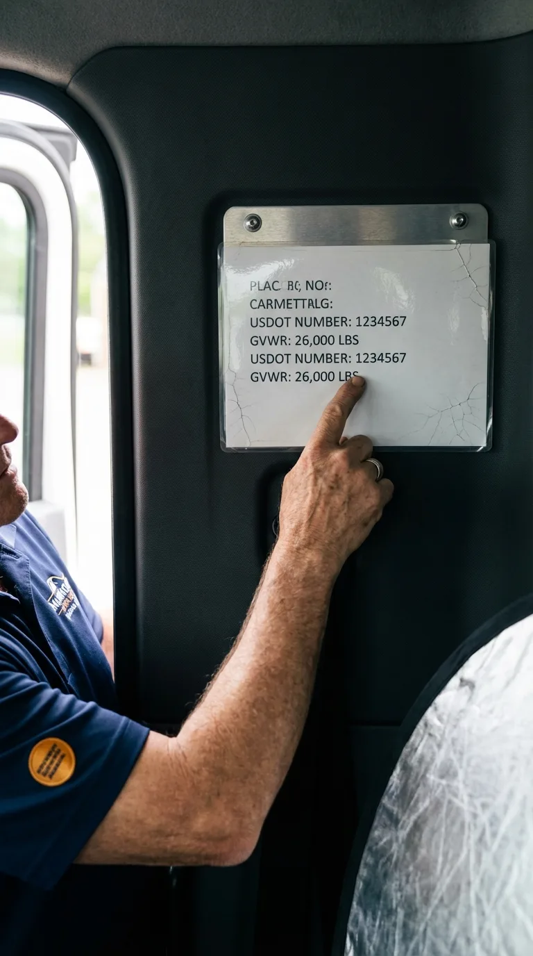 USDOT licensing placard verification in Emporium